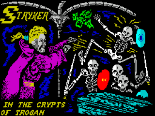 Stryker - In the Crypts of Trogan title screen for ZX Spectrum